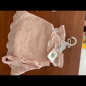 Brand new baby girl pink eyelet outfit